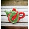 Ceramic Red Pepper Mini Teapot 2.25In Farmhouse Kitchen Or Her